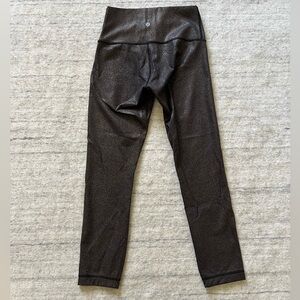 Lululemon Wunder Under Crop High Rise Foil Leggings
